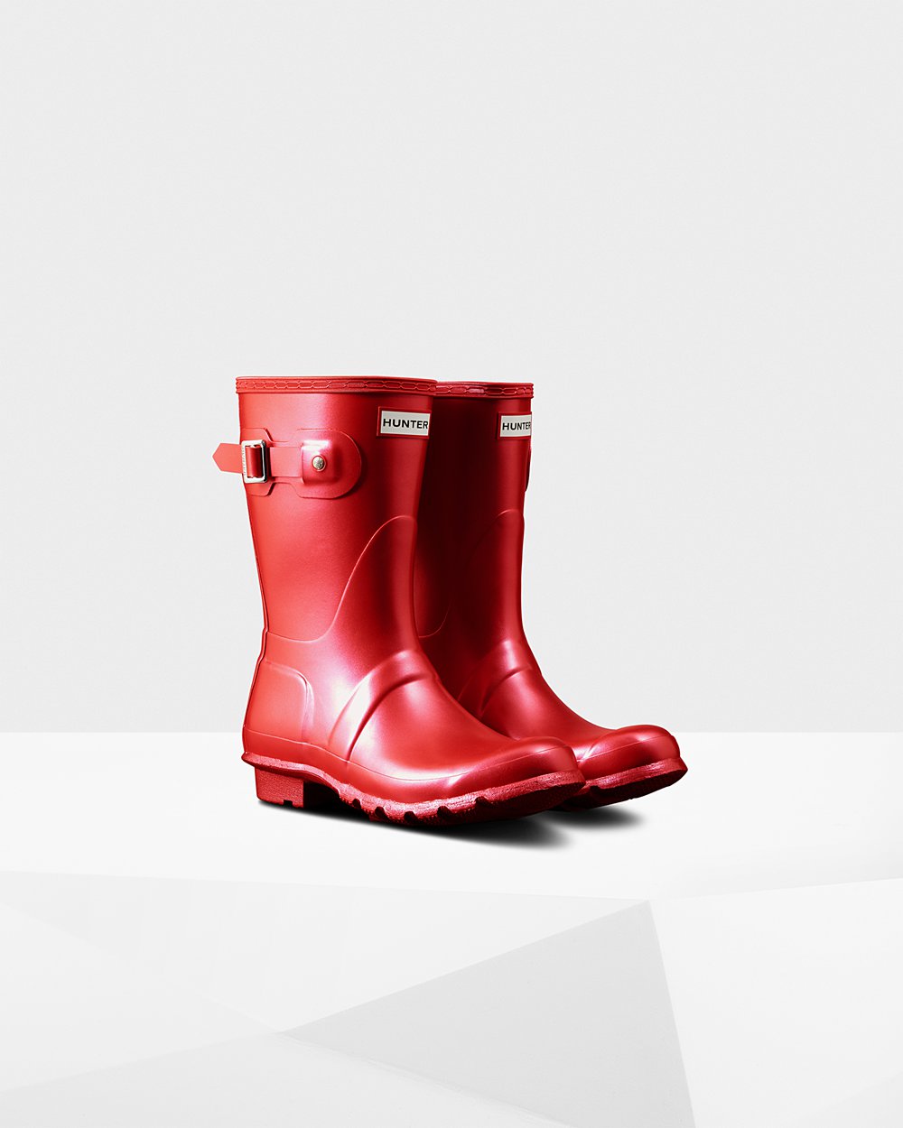 Womens Hunter Short Rain Boots Red - Original Nebula - 5180439-FD